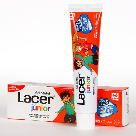 LACER JUNIOR GEL DENTAL 1 TUBO 75 ML SABOR FRESA