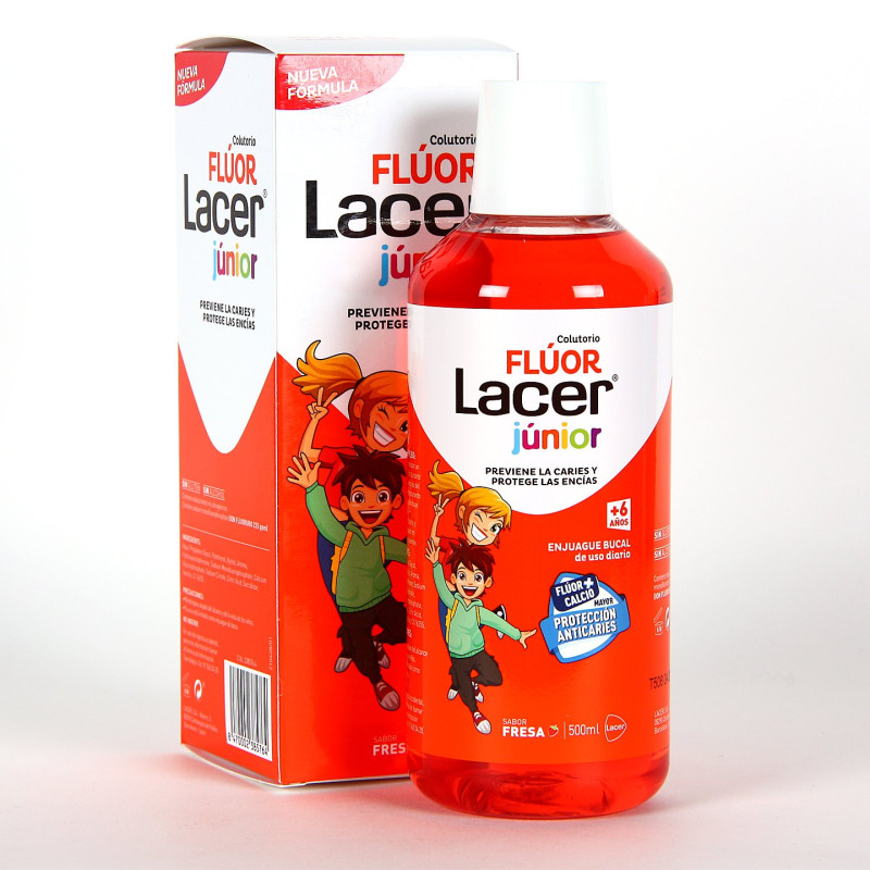 FLUOR LACER JUNIOR ENJUAGUE BUCAL DE USO DIARIO 1 ENVASE 500 ML SABOR