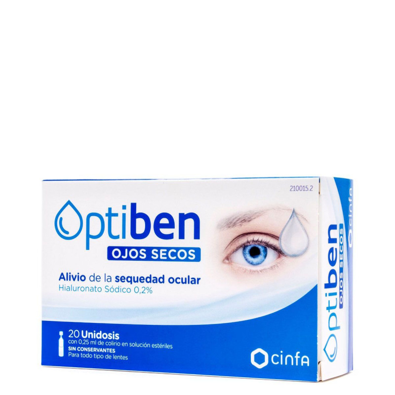 OPTIBEN OJOS SECOS 20 AMPOLLAS UNIDOSIS 0,25 ML