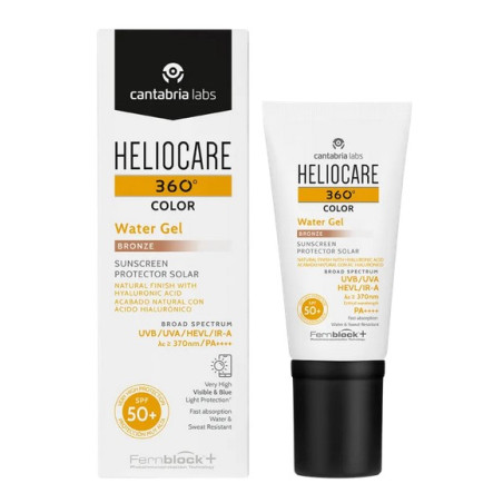 HELIOCARE 360º COLOR WATER GEL PROTECTOR SOLAR SPF 50+ 1 ENVASE 50 ML COLOR BRONZE
