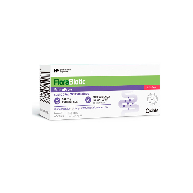 NS FLORABIOTIC SUEROPRO+ 6 SOBRES 4,250 G SABOR FRESA