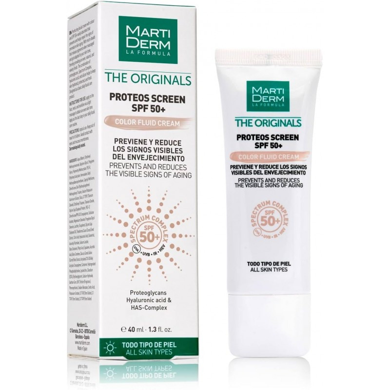 MARTIDERM PROTEOS SCREEN SPF50+ FLUID CREAM 1 ENVASE 40 ML COLOR