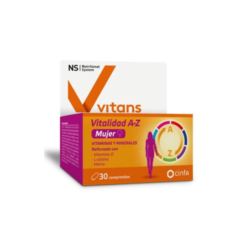 NS VITANS VITALIDAD A-Z MUJER 30 COMPRIMIDOS