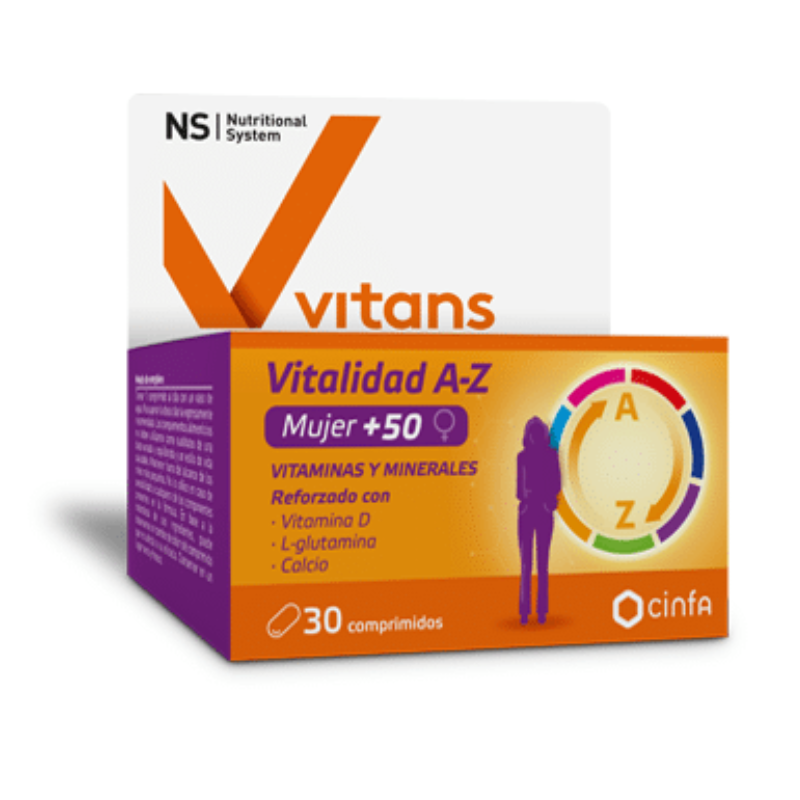 NS VITANS VITALIDAD A-Z MUJER 50+ 30 COMPRIMIDOS
