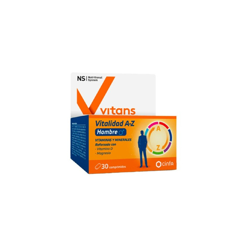 NS VITANS VITALIDAD A-Z HOMBRE 30 COMPRIMIDOS