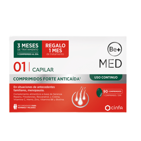 BE+ MED CAPILAR USO CONTINUO FORTE 90 COMPRIMIDOS