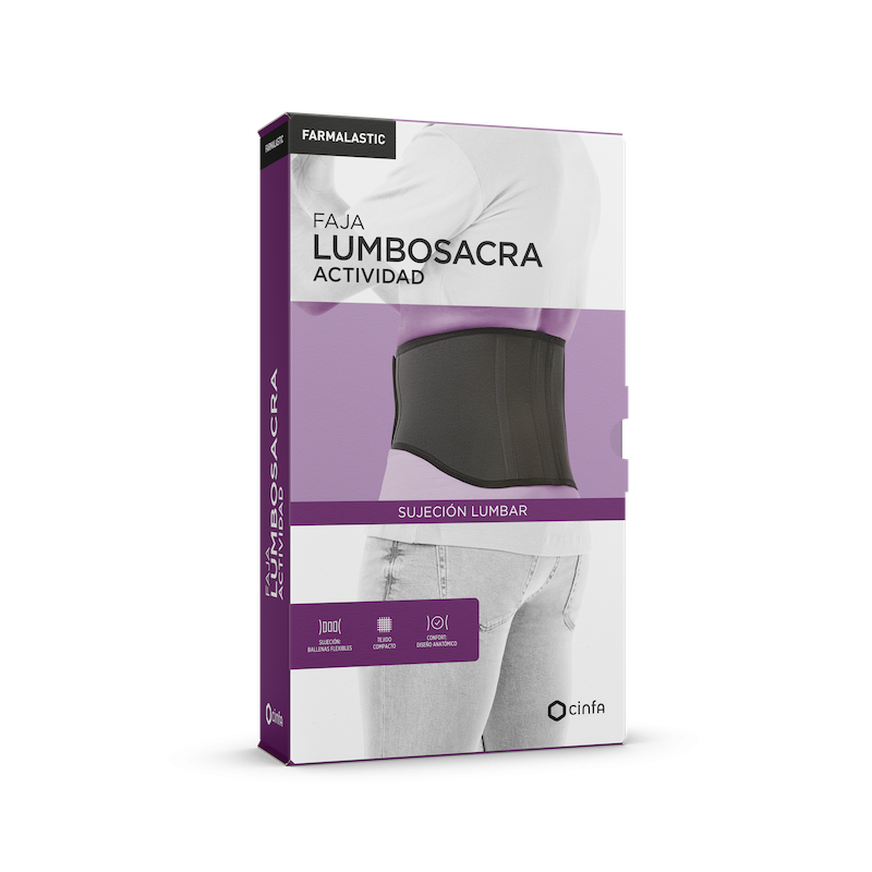 FAJA LUMBOSACRA ACTIVIDAD FARMALASTIC 1 UNIDAD TALLA GRANDE COLOR NEGRO