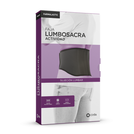 FAJA LUMBOSACRA ACTIVIDAD FARMALASTIC 1 UNIDAD TALLA PEQUEÑA COLOR NEG