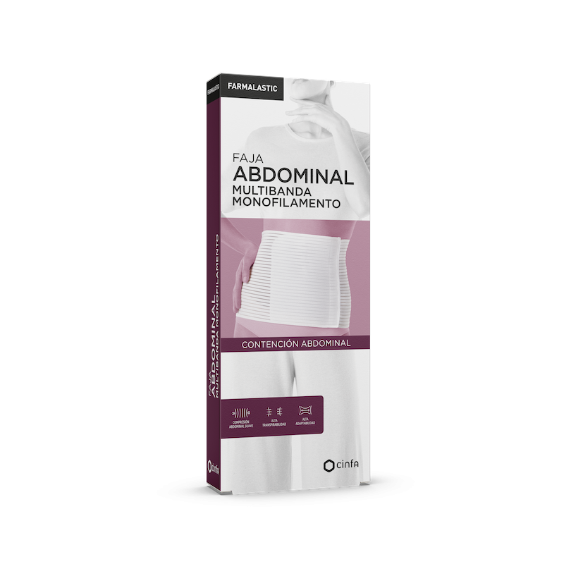 FAJA ABDOMINAL MULTIBANDA MONOFILAMENTO FARMALASTIC 1 UNIDAD TALLA EXTRA GRANDE COLOR BLANCO