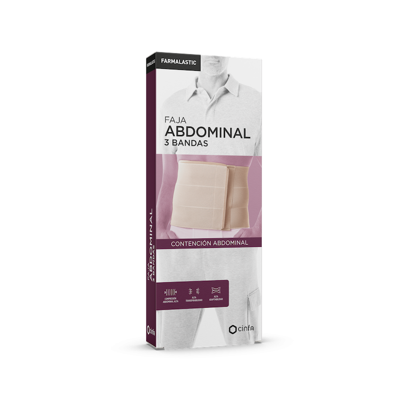 FAJA ABDOMINAL FARMALASTIC 3 BANDAS 1 UNIDAD TALLA GRANDE