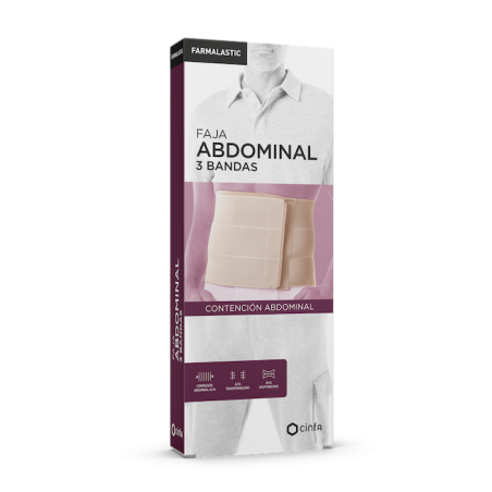 FAJA ABDOMINAL FARMALASTIC 3 BANDAS 1 UNIDAD TALLA GRANDE