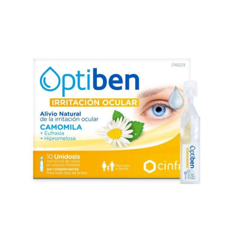 OPTIBEN IRRITACION OCULAR+ 10 MONODOSIS 0,5 ML