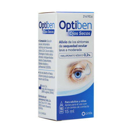 OPTIBEN OJOS SECOS GOTAS 1 FRASCO 15 ML