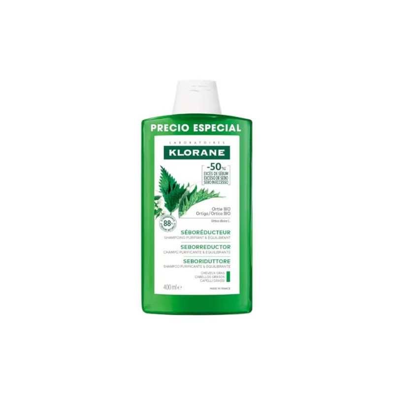 KLORANE CHAMPU A LA ORTIGA BIO 1 ENVASE 400 ML