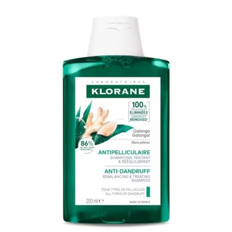KLORANE ANTICASPA CHAMPU TRATANTE & REEQUILIBRANTE A LA GALANGA 1 ENVA