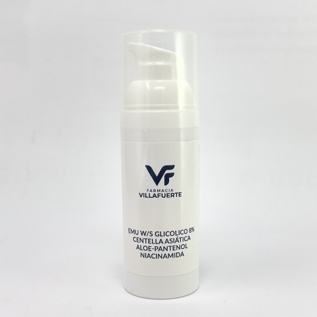 EMU W/S GLYCOLIC 8% CENTELLA ALOE NICOTINAMIDA 30ML F. VILLAFUERTE