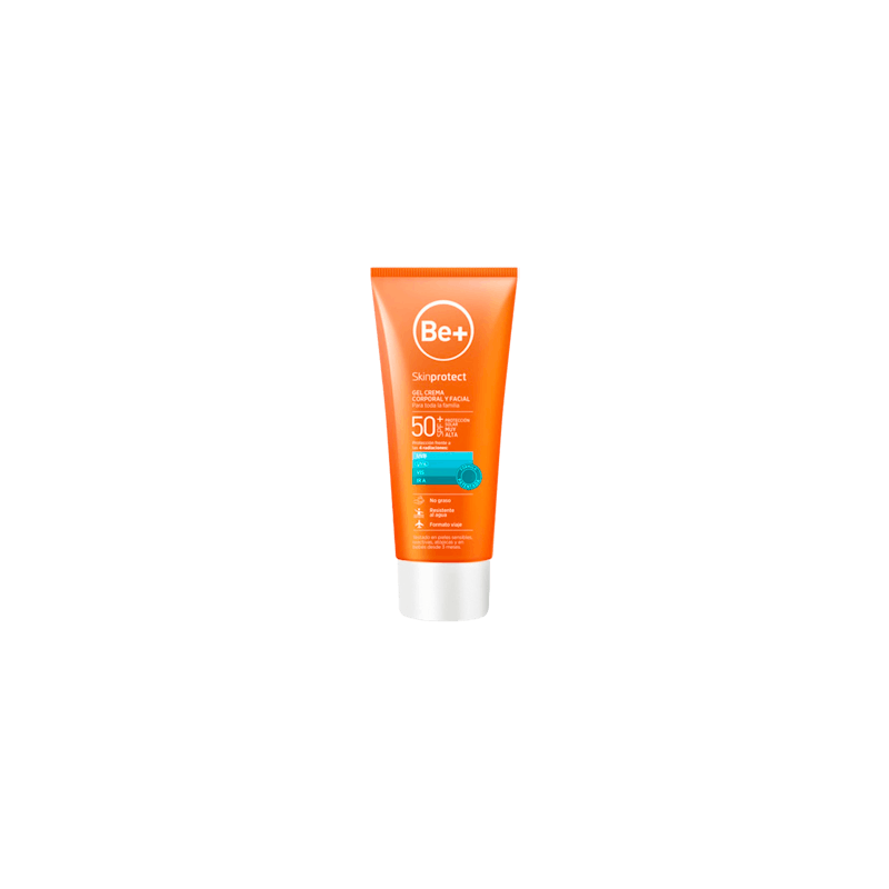 BE+ SKINPROTECT GEL CREMA CORPORAL Y FACIAL SPF 50+ 1 ENVASE 100 ML