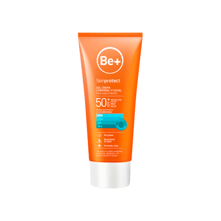 BE+ SKINPROTECT GEL CREMA CORPORAL Y FACIAL SPF 50+ 1 ENVASE 100 ML
