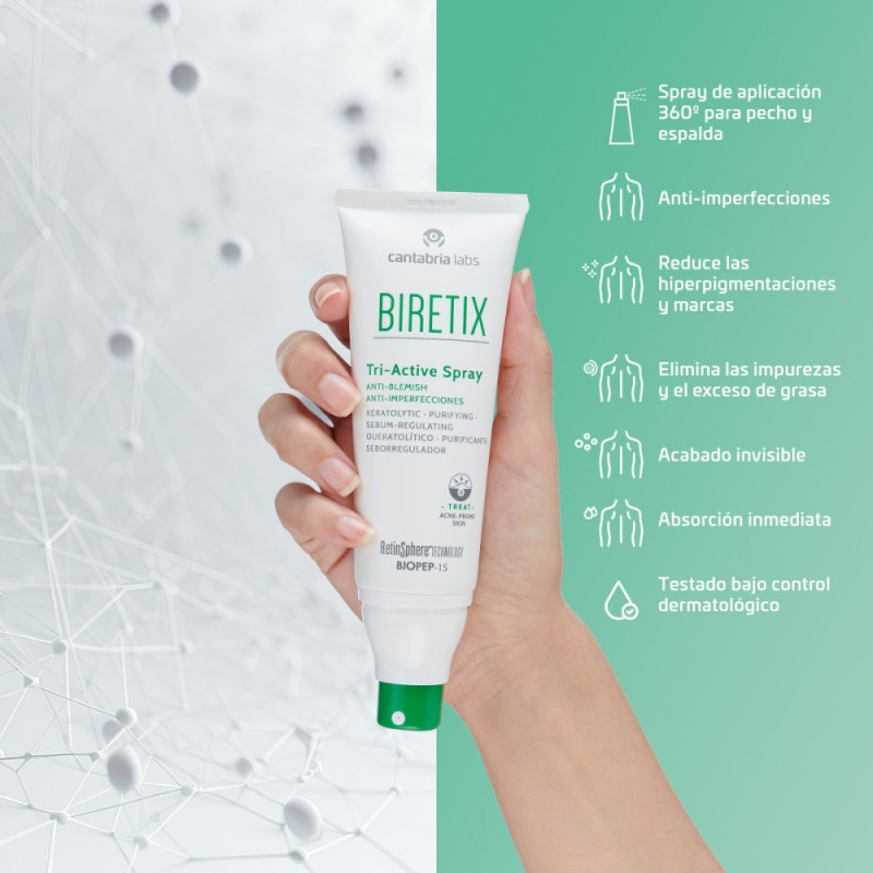 BIRETIX TRI-ACTIVE SPRAY ANTI-IMPERFECCIONES 1 ENVASE 100 ML