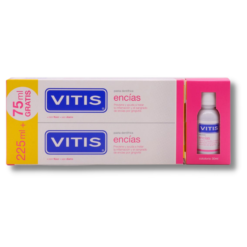 VITIS ENCIAS PASTA DENTIFRICA + COLUTORIO 2 ENVASES 150 ML + 1 E