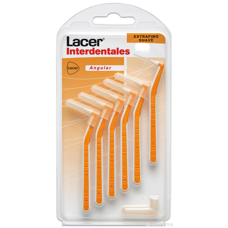 CEPILLO INTERDENTAL LACER EXTRAFINO SUAVE ANGULAR 6 UNIDADES