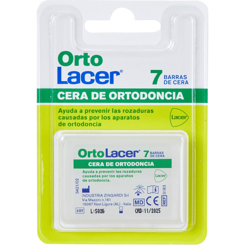 CERA ORTODONCIA PROTECTORA ROZADURA ORTOLACER 7 BARRITAS